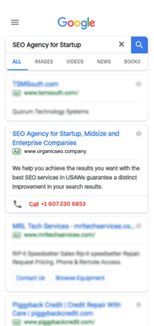 Google search results